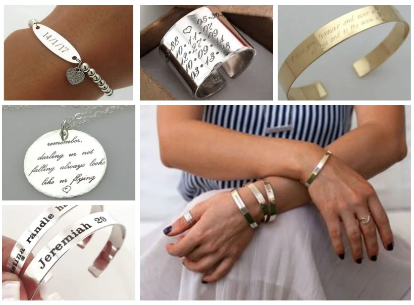 Engraved jewelry