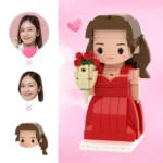 Personalized One Person Bride with Rose Design