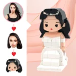 Wedding Figurines with White Garland