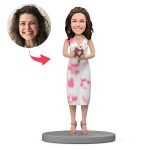 mothers-day-custom-bobblehead-holding-flowers