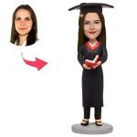 female-graduate-red-book bobblehead