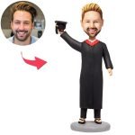 male-graduate-holding-hat bobblehead