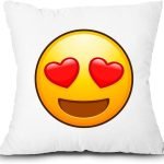 Smiley emoji cushion