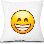 Smiley emoji cushion