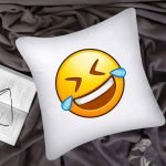 Smiley emoji cushion