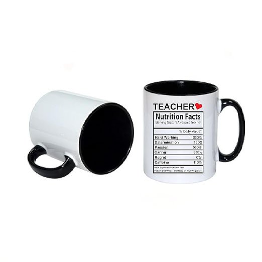 Two Tone Black Mug Teacher Appreciation Coffee Mug Gifts for Teachers Day