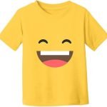 Bright Yellow Kids Smiley Face T-Shirt
