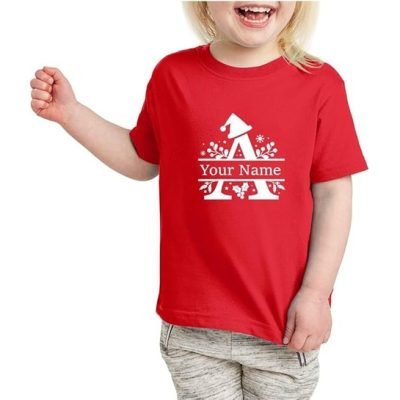 Alphabet Letters Printed Tshirt for Girls A