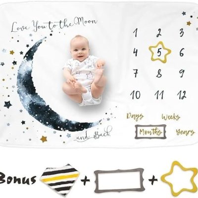 Boy Baby Milestone Blanket