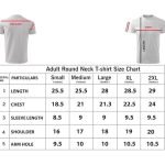 Christmas t shirt size chart