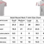 Emoji T-Shirt for Men Size Chart