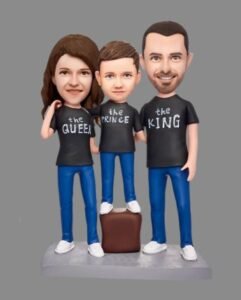 Family Of Three Custom Bobblehead