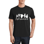 Friends Adult T-Shirts for Men Black