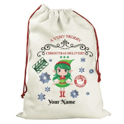 Little girl Santa Sack