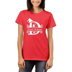 Printed Red Tshirt for Women D