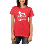 Printed Red Tshirt for Women F