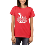 Printed Red Tshirt for Women L