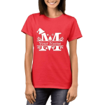 Printed Red Tshirt for Women M