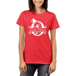 Printed Red Tshirt for Women O