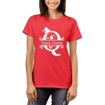 Printed Red Tshirt for Women Q