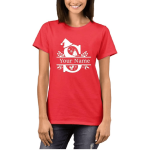 Printed Red Tshirt for Women S