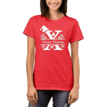 Printed Red Tshirt for Women X