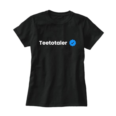 Teetotaler black T-shirt