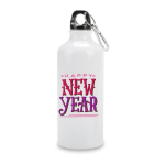 happy new year pink text Water Bottle