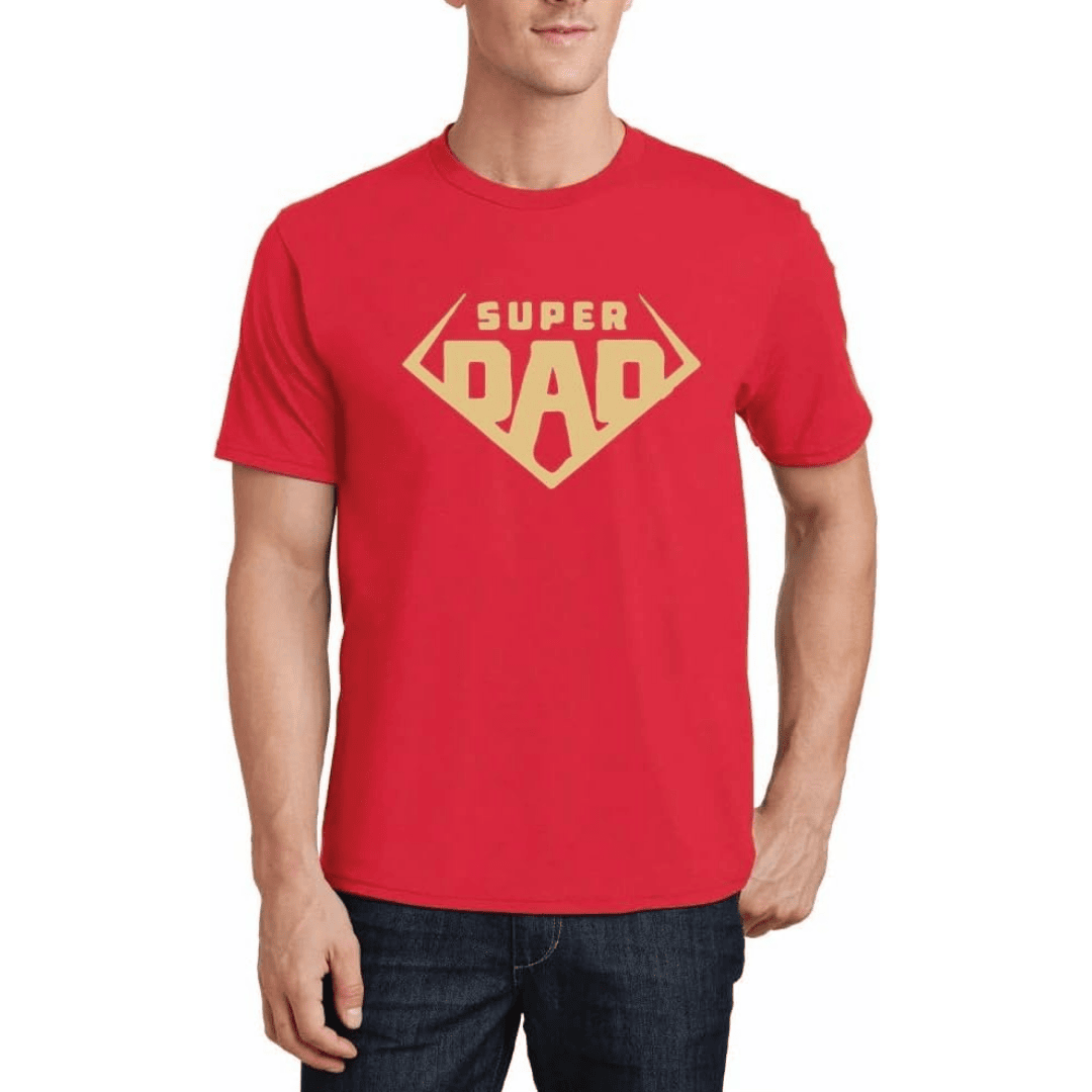 worlds best dad t-shirt red worlds best dad t-shirt red