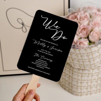 Personalised Wedding Program Fans