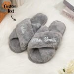 personalized fluffy slippers