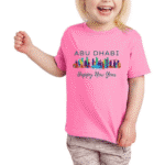 Happy New Year Kids Girls T-Shirt Pink