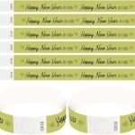 New Year Paper Wristbands Gold