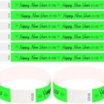 New Year Paper Wristbands Neon Green