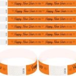 New Year Paper Wristbands Orange