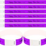 New Year Paper Wristbands Purple