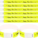 New Year Paper Wristbands Yellow