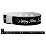 New Year Plastic Wristbands Black