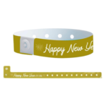 New Year Plastic Wristbands Gold