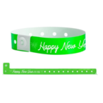 New Year Plastic Wristbands Green