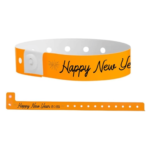 New Year Plastic Wristbands NEON Orange