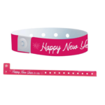 New Year Plastic Wristbands Pink