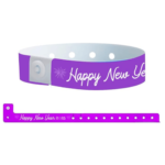 New Year Plastic Wristbands Purple