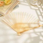 Wedding favor hand fan bamboo ribs handheld fan