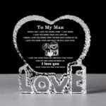 Heart Shaped Crystal Gift To My Man