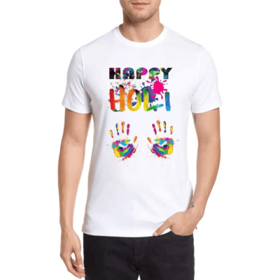 Holi Printed Mens T-Shirt