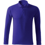 Mens LONG SLEEVE POLO T-Shirt Blue