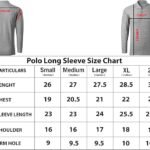 Polo T-Shirt size chart