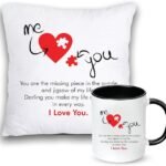 i love you pillow and mug combo