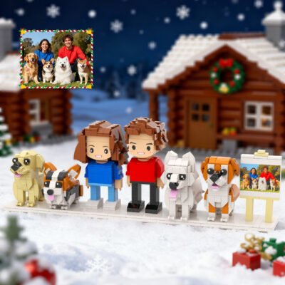 -brick-figures-2-people-4-dogs